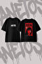 Sza_5 Design Back Printed Cotton Black Oversize T-Shirt