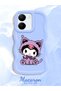 Vivo Y27S Compatible Case Camera Protector Blue Silicone Couple Phone Case Kuromi Pattern - 2