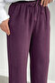 Women's Tensel Palazzo Pants with Elastic Waist - 3