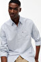 قميص رجالي من Tjm Regular Stripe Oxford Ext باللون الأزرق - 2