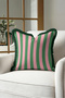 Modern Striped Elegant Fringed Pillowcase-Retro Geometric Bohemian Pink Black Tassel Throw Pillow Cover - 4
