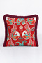 Designed Exotic Bohemian Pomegranate Flower Fringed Pillowcase-Autentic Ethnic Burgundy Tassel Throw Pillow Cover - 2