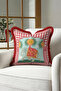Exotic Elephant Design Fringed Pillowcase-Indian Themed Bohemian Burgundy Red Tassel Throw Pillow Cover - 4