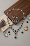 Zircon Stone Evening Dress Necklace Earring Set - 3