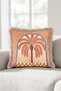 Bohemian Tropical Palm Motif Fringed Pillowcase - Exotic Island Powder Mink Tassel Throw Pillow Cover - 5