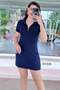 Polo Collar Modal Fabric Dress 6Y328