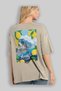 Amalfi Italy 6 Beige Oversize Country City Back Printed Unisex T-Shirt 100% Cotton Premium - 3