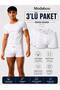 3-Pack Men's Boxers 100% Cotton Combed Cotton White Basic Boxer Comfortable Fit