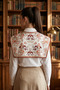 Rosa Canina Rosehip Patterned Luxury Shoulder Shawl - Collar Scarf - 3
