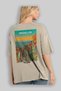 Medellin Colombia Beige Oversize Country City Back Printed Unisex T-Shirt 100% Cotton Premium - 3