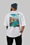 Dubrovnik Croatia 3 White Oversize Country City Back Printed Unisex T-Shirt 100% Cotton Premium - 4