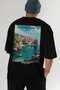 Dubrovnik Croatia 3 Black Oversize Country City Back Printed Unisex T-Shirt 100% Cotton Premium - 7