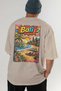 Bali Indonesia Beige Oversize Country City Back Printed Unisex T-Shirt 100% Cotton Premium - 6