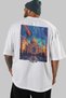 Taj Mahal India White Oversize Country City Back Printed Unisex T-Shirt 100% Cotton Premium - 5