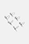 6 Pcs Napkin Ring Set, Silver - 2