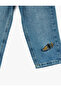 Drawstring Waist Pocketed Processing Detailed P Cotton U D Denim Trousers - 6