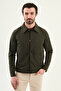 Straight Slim Fit Shirt Collar Pocket Spring Men's Coat Khaki - 39661.26Y