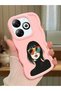 Infinix Smart 8 Pro Compatible Case Camera Protector Pink Silicone Couple Phone Case Girl Pattern