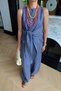 100% Linen Shirt with Waist Belt - 3