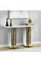 NODREA CONSOLE TABLE MARBLE - WHITE & GOLD