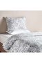 Distressed Damask Premium Turkish Cotton Jersey 2-piece Full Duvet Cover Set 160x200cm - Grey