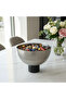 Luhpar Brushed Silver Stainless Steel Candy Bowl with Black Wooden Base - 18×23 cm - 2