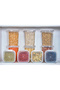 6 Pieces of Food and Spice Storage Containers with Spoon and Label Gift, Self-Closing Lid, 1.15 Liter - 6