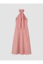 Alita City Halter Neck Striped Dress with a Difference in Color and Waist Fit - 5