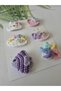 Hairless Baby Hair Clips 6-Piece Mixed Sets Hanmade Knitted Organic Baby Hair Accessories - 5