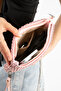 Pink Knitwear Woven Clutch Portfolio Women's Bag with Wrist Strap - 4
