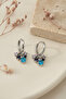 Colorful Stone Detailed Dangle Hoop Earrings - Bijouterie Design Women's Earrings - 6