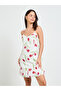 White Strappy Tulip Print Nightdress
