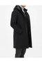 Italian Style Slim Fit Men's Hooded Long Coat Black T13085 - 2