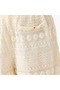 Elastic Waist Shorts with Lace Texture - 5