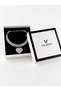 Heart-Shaped Stone Choker Necklace – Stylish Women's Neck Chain with Shiny Crystal Stone Detail - 3