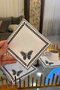Set of 6 Premium Butterfly Embroidered Presentation Napkins Silver Embroidered Coffee Side Serving Napkins - 5