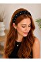 Hand Knitted Black Sequin Cotton Thread Thick Crown - Daily and Special Occasion Hair Accessory