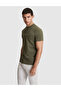 Khaki Slim Fit Crew Neck T-Shirt 50327858-Vr027 - 3