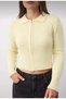 Cardigan with Ribbed Zipper and Soft Texture Hn1512 - 3