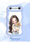 Tecno Pova Slim Compatible Case Camera Protector Blue Silicone Couple Phone Case Girl Pattern - 2