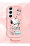 Tecno Camon 40 Pro 5g Compatible Case Camera Protector Pink Silicone Couple Phone Case Stripe Pattern - 2