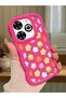 Infinix Smart 8 Plus Compatible Case Camera Protector Red Silicone Couple Phone Case Floral Pattern
