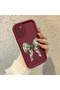 Samsung Galaxy A31 Compatible Case Camera Protector Claret Red Silicone Couple Phone Case Bow Tie Pattern - 3