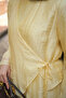 Women's Small Stone Embellished Detailed Elastic Waist Suit Yellow - 5