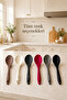 Ivory Serving Spoon Silicone Heat Resistant Non-Stick Surfaces Compatible Ergonomic Handle Kitchen Serving Spoon - 4
