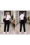 Children's High-Quality Black School Trousers with Elastic Waist and Ties (Ages 6-16) - 4