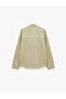 Comfortable Fit Classic Collar Pocket Detail Button Long Sleeve Shacket - 6