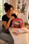 Pink Framed Pvc Transparent Cosmetic Bag |   Travel, Makeup, and Personal Care Organizer - 2