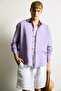 Cotton Relax Fit Linen Blend Long Sleeve Shirt I4436Ax26Hs - 3