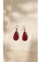 Handmade Bohemian Earrings with Copper Red Motifs - 2